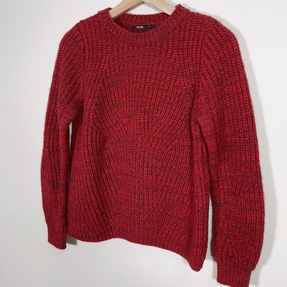 MAJE | ALPACA  WOOL BLEND MARBLED SWEATER - Picture 4 of 14